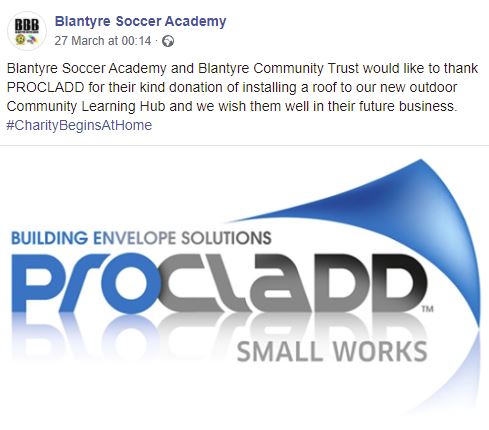Procladd_Scot's tweet photo. Procladd Small Works were proud to help out our local community by installing a new roof for the Learning Hub in Blantyre. You are very welcome @Blantyresa02 and @BlantyreTrust, we hope it serves you well!
#ProcladdSmallWorks #Community #HelpingOthers #Roofing #Charity https://t.co/d2E3YEa1Av