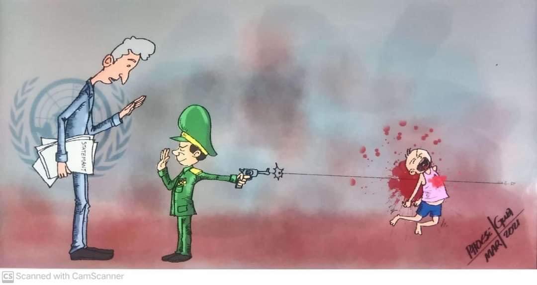 maytoekhine's tweet photo. No words needed when cartoons speak better about #WhatsHappeningInMyanmar. Credit to original creators. #Apr2Coup https://t.co/MrYCTrnv5u