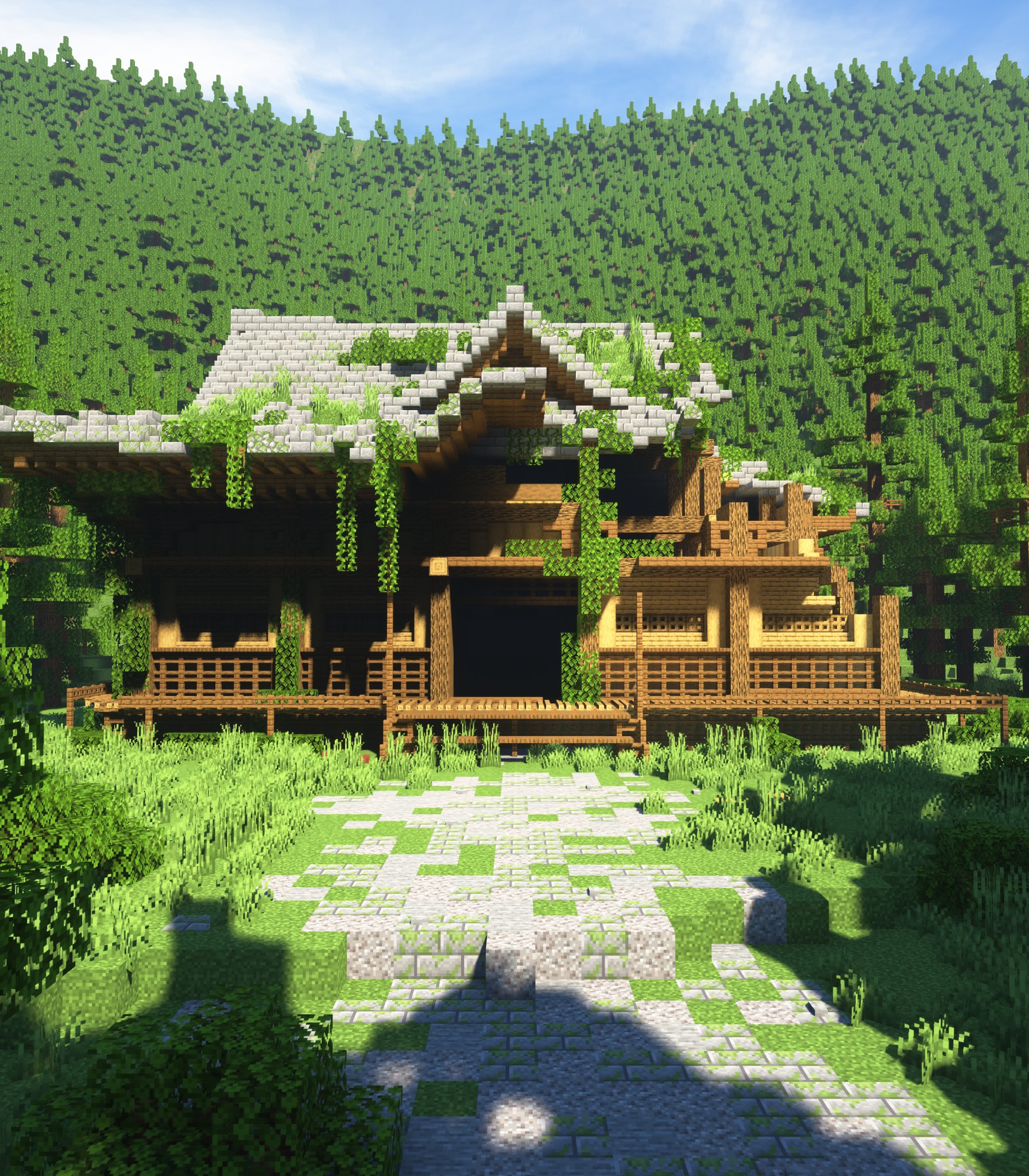 Viator マイクラで作った廃墟になった神社 Minecraft Minecraft建築コミュ T Co Pzxfhisepy Twitter