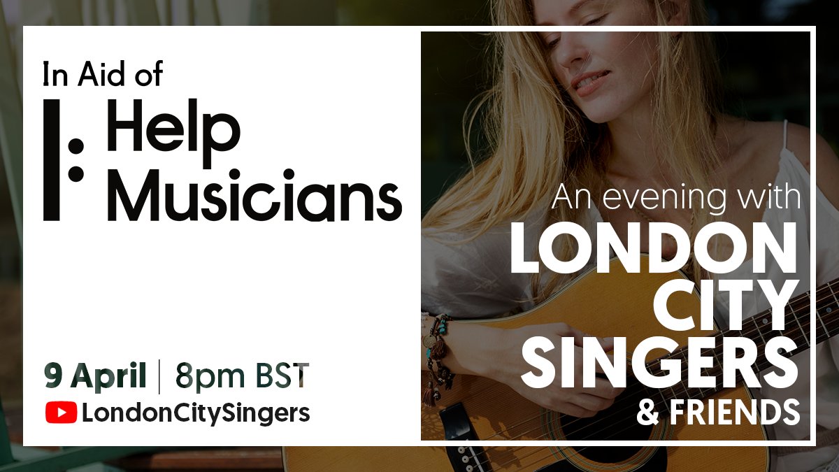 Next Friday, 9th April, we're showcasing our latest online gig, raising funds for @HelpMusiciansUK. Every penny raised will go directly to their frontline work with musicians. Link and QR code will be availabe on the evening.