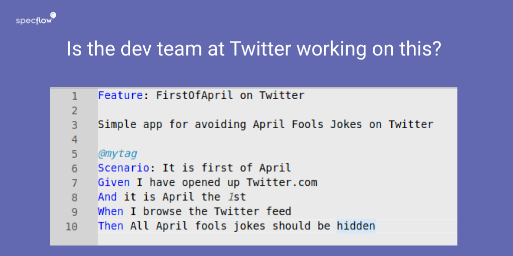 specflow's tweet image. 🤔 Should Twitter implement this for 2022?

#Gherkin #GivenWhenThen #BehaviorDrivenDevelopment