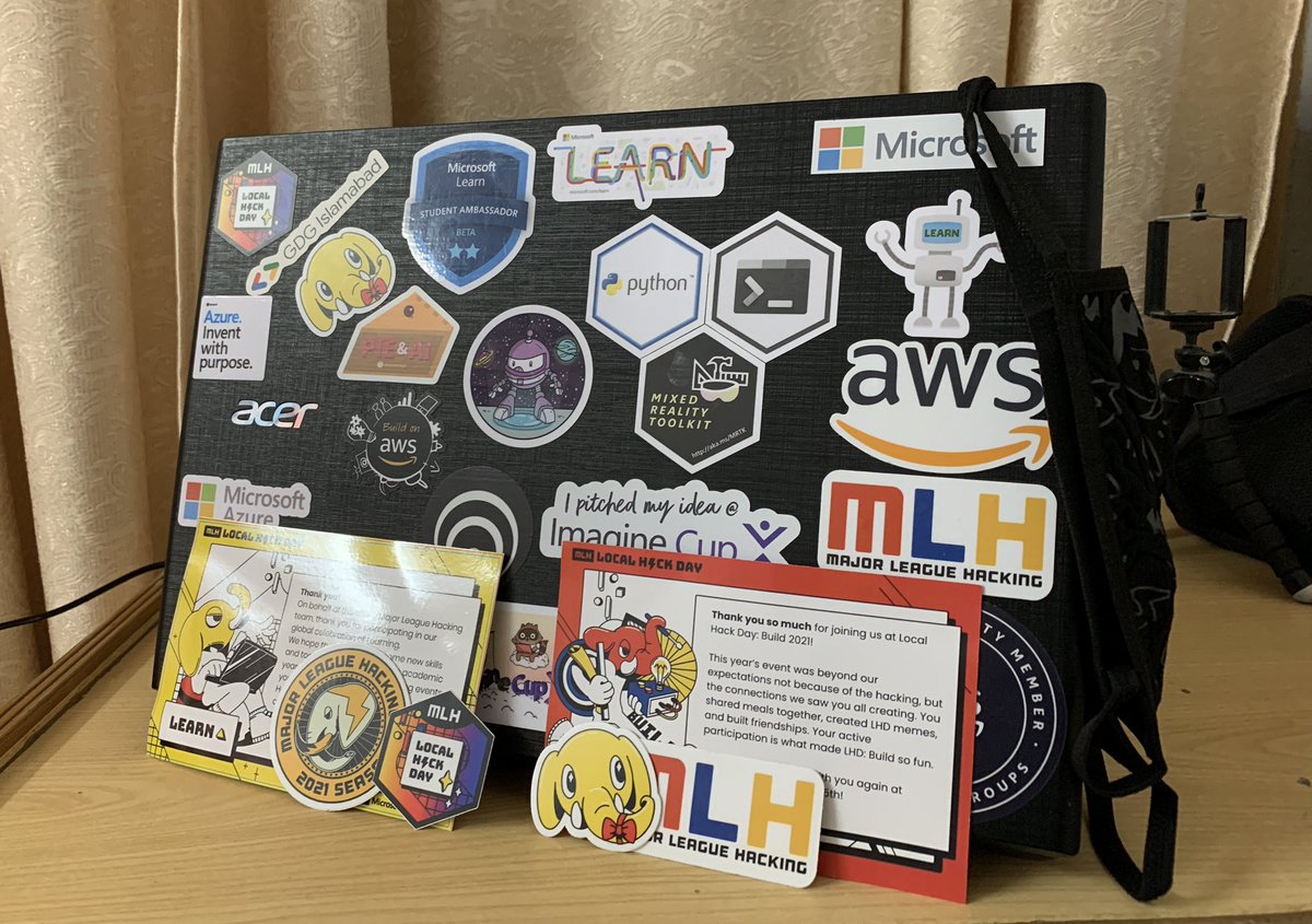 bigsadcarousel's tweet image. Just received some face masks 😷 by @CapitalOne and laptop stickers from @MLHacks for participating in #LocalHackDay. 

I do need another laptop for these stickers and an additional face for these face masks.