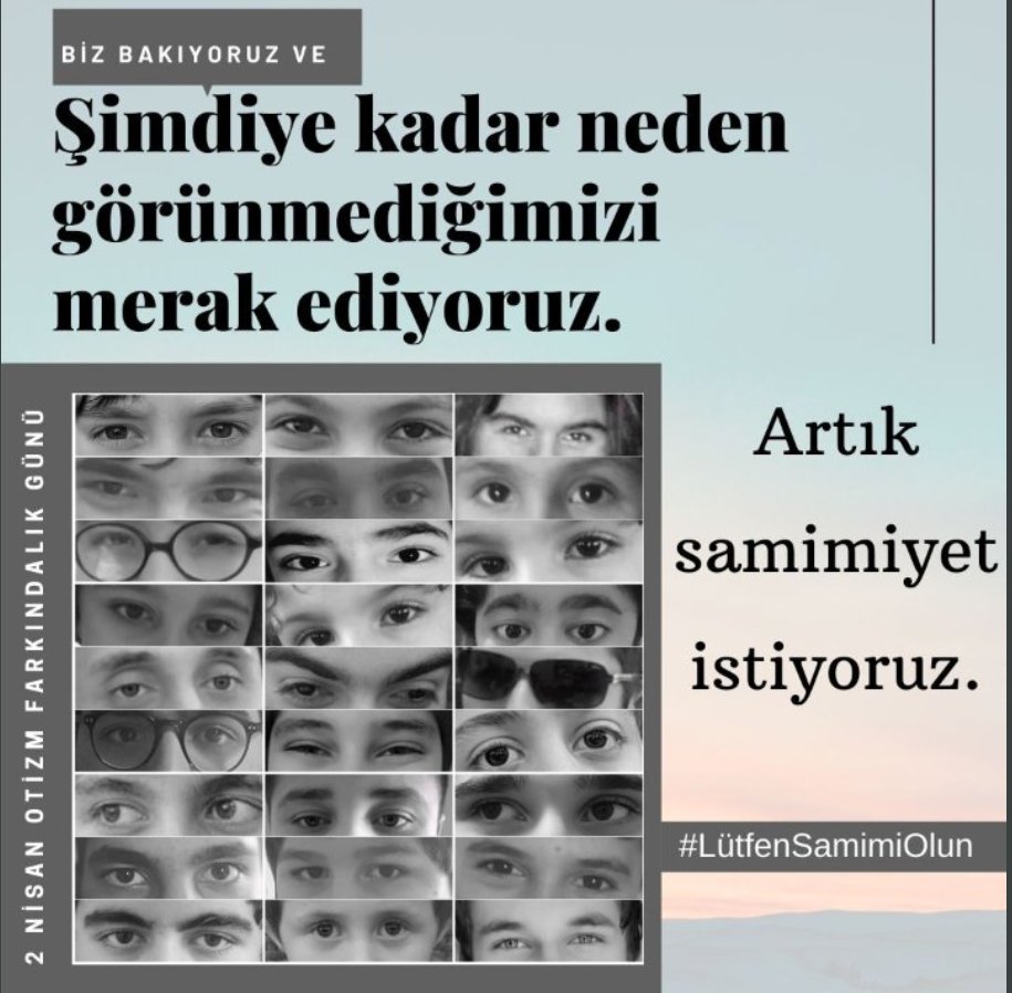 #otizmfarkındalıkgunu #otizmeylemplanıyasalassın #OtizmErtelenemez