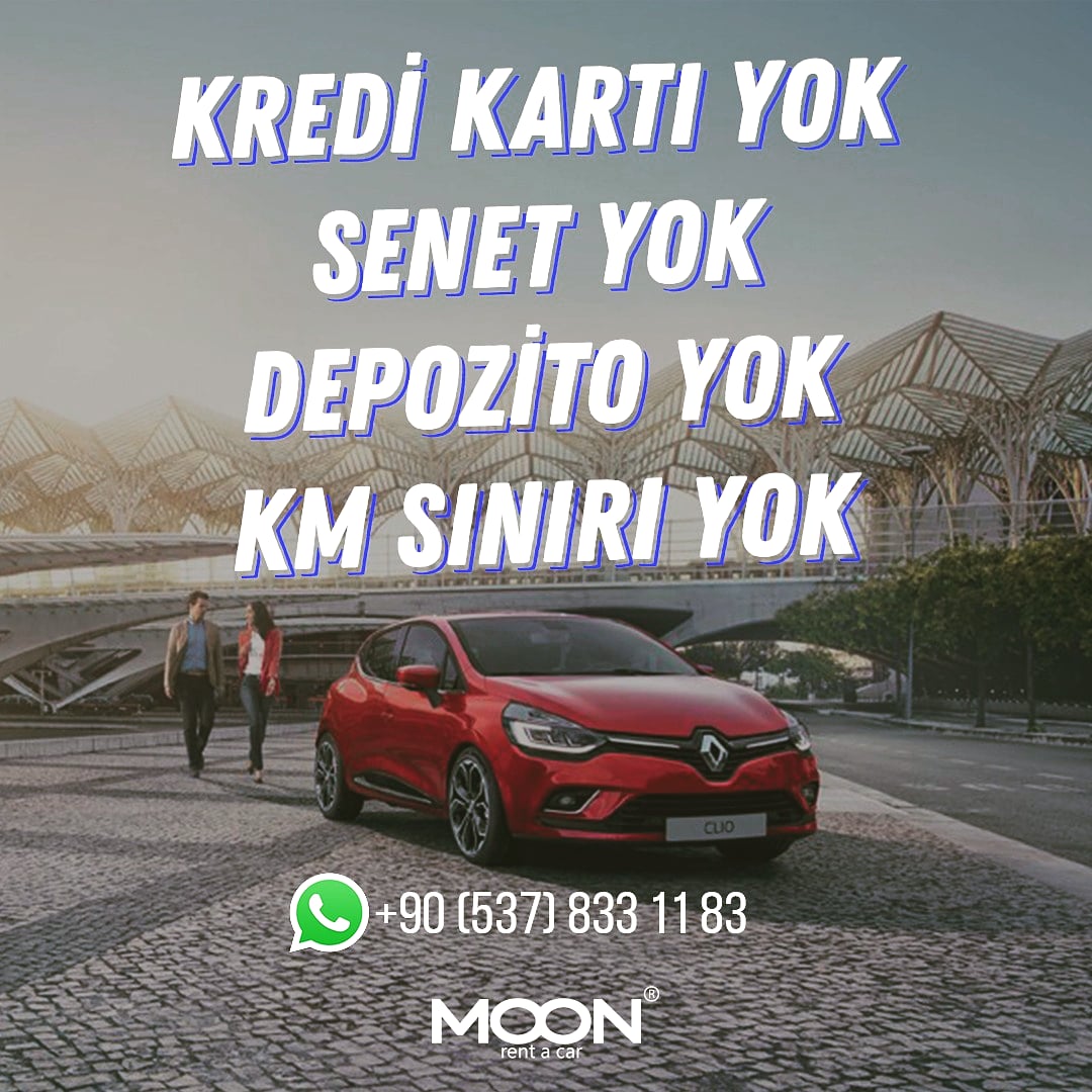 Erken Rezervasyon Yap 
Daha Az Öde !

✅ Koşulsuz iptal hakkı 
✅ Ön Ödemesiz 
✅ Full kasko
✅ Sınırsız km
✅ Teslimatta ödeme

#moonrentacar #rezervasyon #rentacar #carrental #araçkiralama #arabakiralama #kiralıkaraç  #seyahat #transfer #yaz #tatil  #adnanmendereshavalimanı
