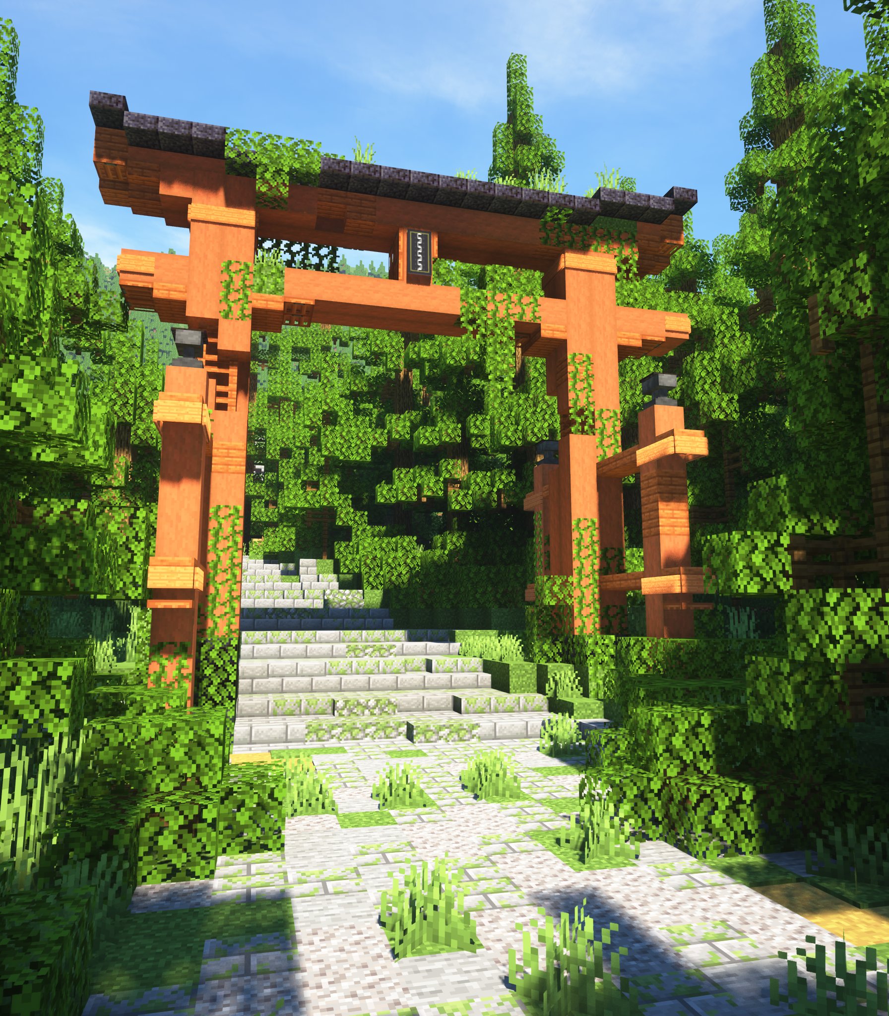 Viator マイクラで作った廃墟になった神社 Minecraft Minecraft建築コミュ T Co Pzxfhisepy Twitter
