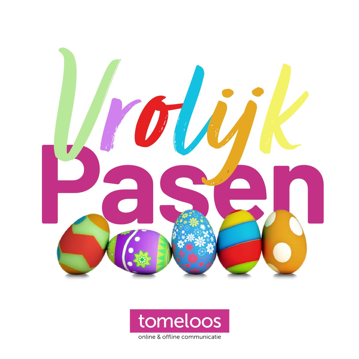 Tomeloos (en officedog Cooper) wensen je fijne paasdagen!

#Tomeloos #Abcoude #Marketing #Pasen