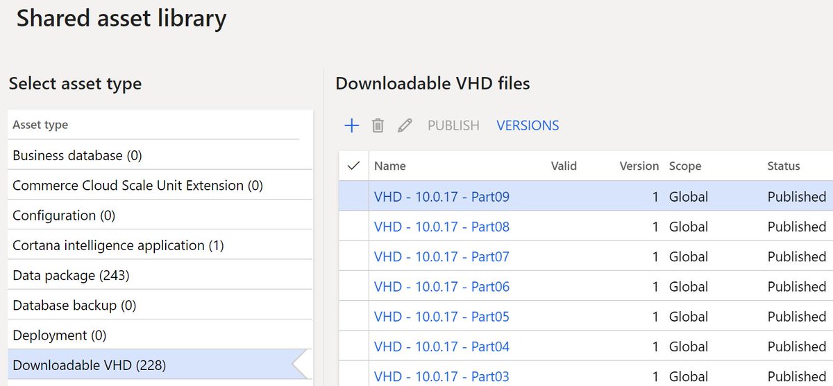 MarkusOtte08's tweet image. 10.0.17 VHD is available at LCS / Shared asset Library / Downloadable VHD / VHD - 10.0.17 - Part01 to Part09
#MSDyn365 #MSDyn365FO #MSDyn365F #MSDyn365SCM