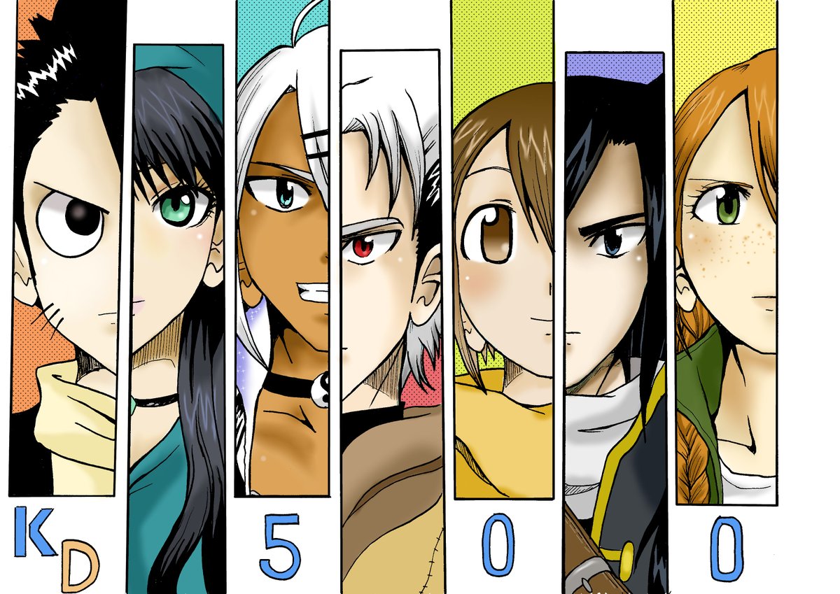 KipponDream's tweet photo. Vous êtes plus de 500 ici ! Ca nous touche énormément, juste avant la sortie du numéro 22 en plus !
Pour vous remercier de nous suivre, voici une illustration d'@ayu_riru représentant les héros de nos mangas :)
RT&amp;FAV pour que personne ne rate la sortie du webzine https://t.co/3eNzoXTf43