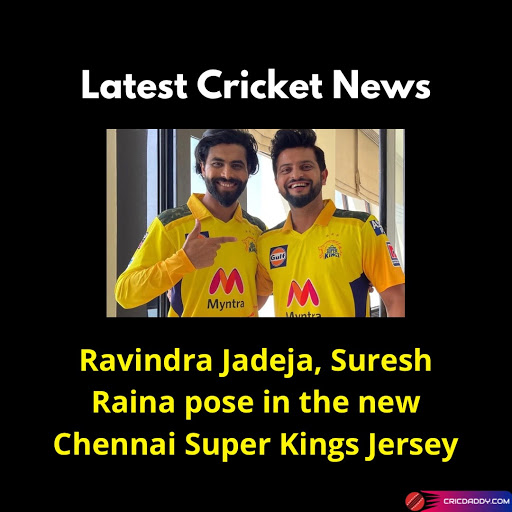 cricdaddylive's tweet photo. Ravindra Jadeja, Suresh Raina pose in the new Chennai Super Kings Jersey.
https://t.co/do1ZgyfSQH
#RavindraJadeja #SureshRaiana #CSK #IPL #IPL2021 https://t.co/lahwa4MdM2