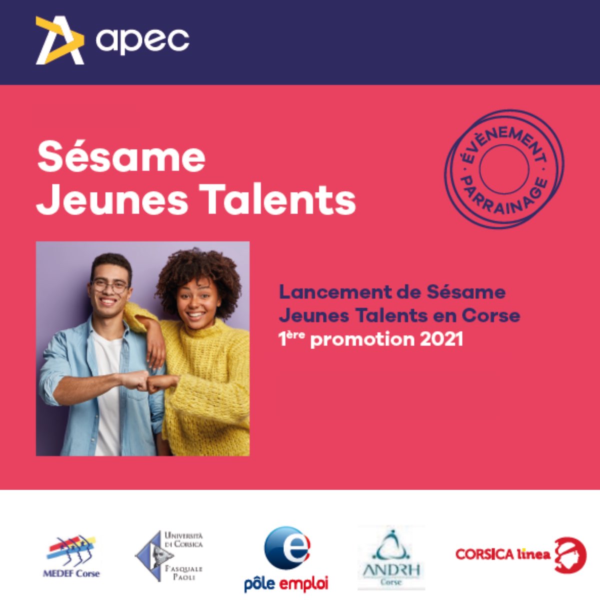 ApecPacaCorse's tweet photo. #SesameJeunesTalents #Corse c parti pour nos 15 binômes jeunedip et acteur eco pour 8 mois d’échanges conseils réseau avec comme #ObjectifPremierEmploi 💪 merci à tous pour votre engagement 🙏🏻  Rdv dans qqs temps pour les temps forts ! Suivez l’évolution de nos binômes avec # https://t.co/h2LhWHdpAh