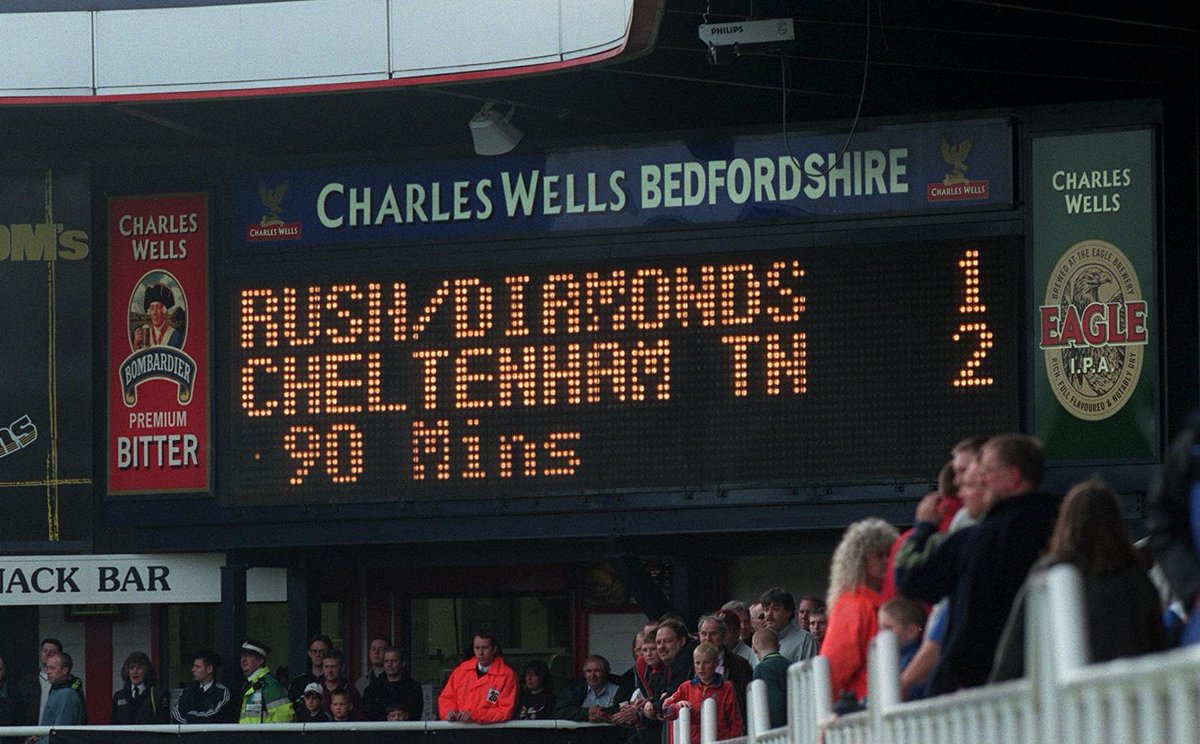 JonPalmerSport's tweet photo. On this day in 1999: Cheltenham Town came back from 1-0 down to win 2-1 at Conference title rivals Rushden &amp; Diamonds, with dramatic late goals from Mark Freeman and Neil Grayson. Assists from Michael Duff and John Brough #ctfc https://t.co/RyHOgWLkQm