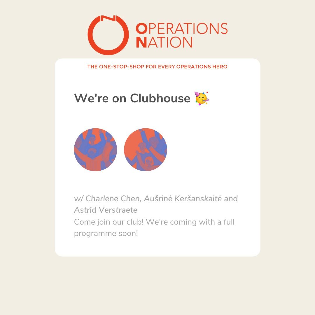 👋 Operations Nation is pleased to announce that we've secured a Club on Clubhouse and would love for you to join. We plan to host a number of audio chats all about our favorite operations topics. Hope to hear you on Clubhouse! buff.ly/3cJuNO5 👋
