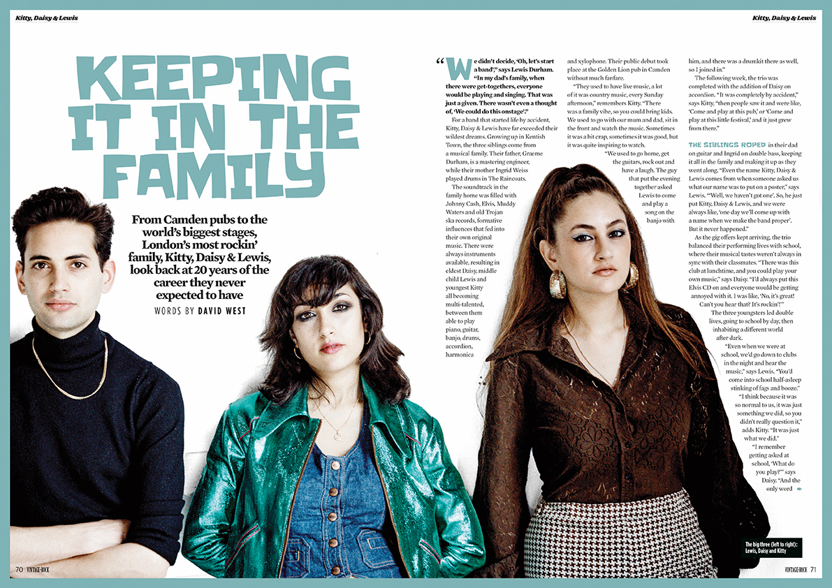 In the latest <a href="/VintageRockMag/">Vintage Rock</a>, Rockin’ siblings Kitty, Daisy &amp; Lewis   look back on 20 years of music making.
Buy direct: bit.ly/39ceWFD
Store locator: bit.ly/2FYBUVc
Subscribe: bit.ly/3cnee9r
Digital version: bit.ly/32TYuXW

<a href="/KDandL/">Kitty, Daisy & Lewis</a>