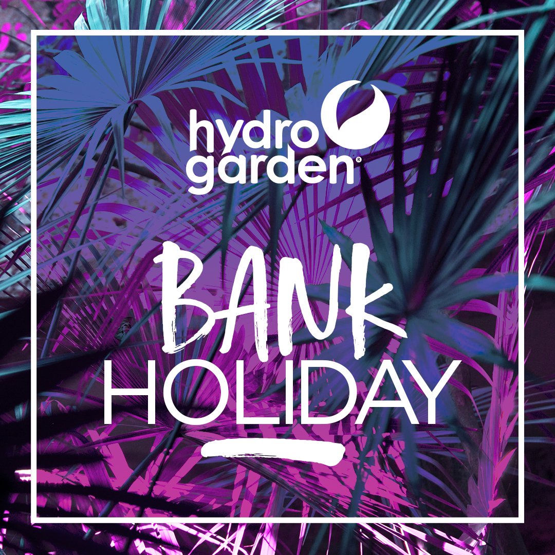 We are closed today for the Bank Holiday and will be back open on Tusday 6th. Don't forget that you can still shop online at hydrogarden.com and have a great long weekend! #HydroGarden
