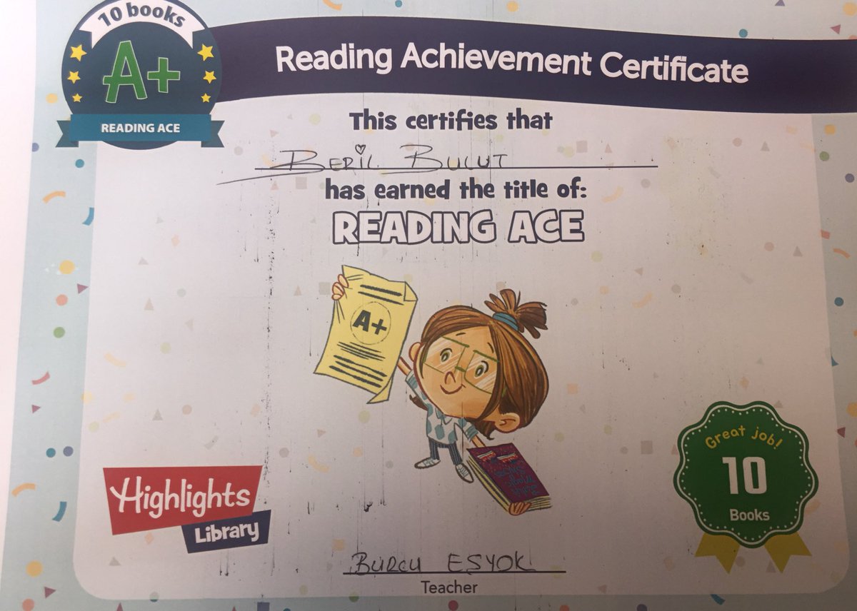 Burcu06260947's tweet photo. I am proud to announce our Bookworms of the Week! 📚🐛Our 5th graders got their certificates🎉 @gokhank28 @hakanknk @eceyirmibesbk @BKDrBurhanKara #highlightslibrary #heranımdabahçeşehir https://t.co/P8fwJ94o2U