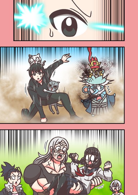 #モデ猫
#創作漫画 
#マンガが読めるハッシュタグ 
#漫画が読めるハッシュタグ 
#フルパーセント

モデル体型の長足ネコチャンのおはなし(長編)
ネコVSウシ

役者は揃った

その21 
