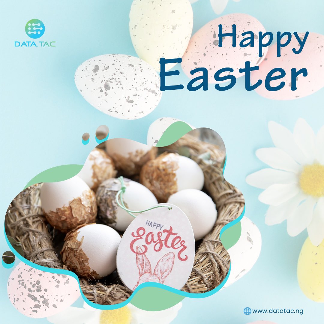 datatac_ng's tweet photo. Happy Easter from us all at Data.Tac Nigeria Limited π
β’
β’
#easter #happyeaster #love #hope #faith #grace #datatac https://t.co/AFDstmpymN