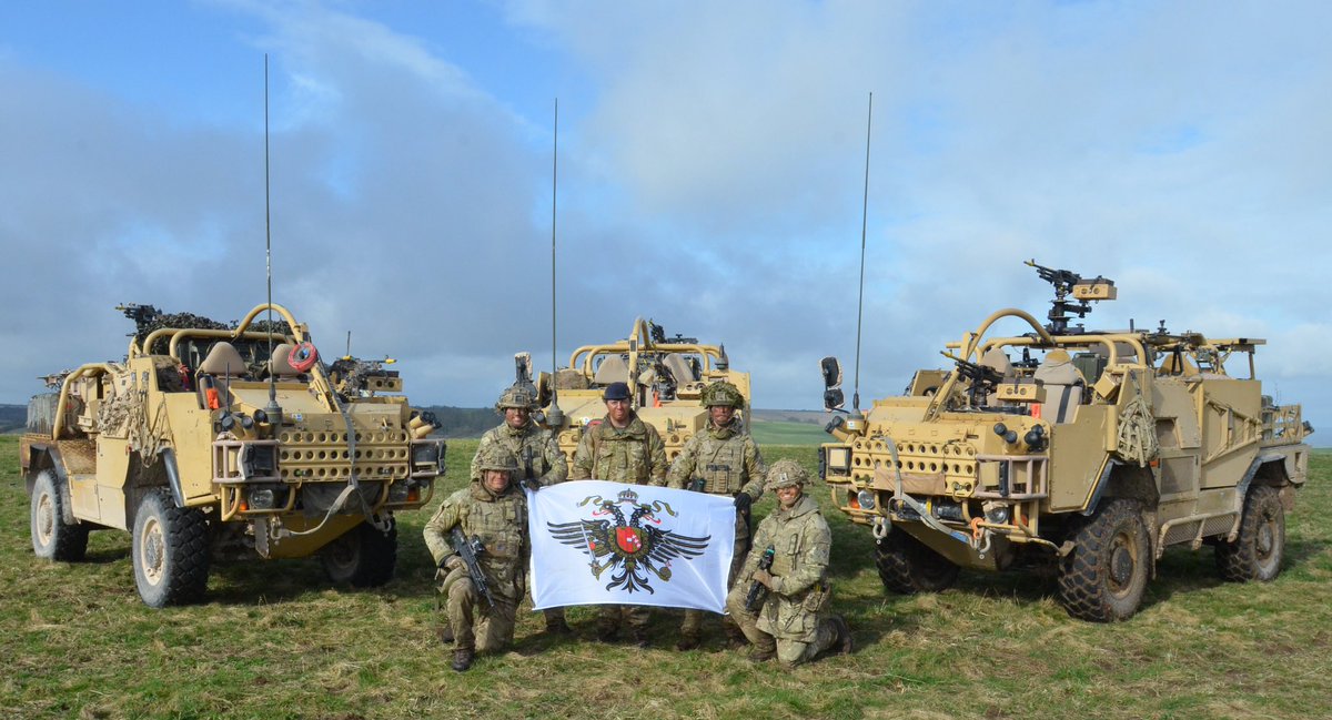 TheWelshCavalry's tweet photo. Congratulations to 4 of our newly qualified Crew Commanders. They have just completed their tough 6 week qualifying course in Warminster.

They now are enjoying some well earned Easter leave!

#FirstandForemost
#Outinfront 

#FailLearnWin with The Welsh Cavalry. Recruiting now. https://t.co/v0kQAzBSCt