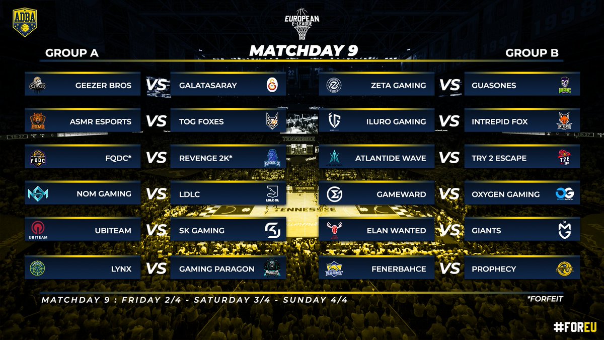 2KRisingStars's tweet photo. The European E-League
---- Matchday 9 ----
#forEU https://t.co/wJcMBRxisB