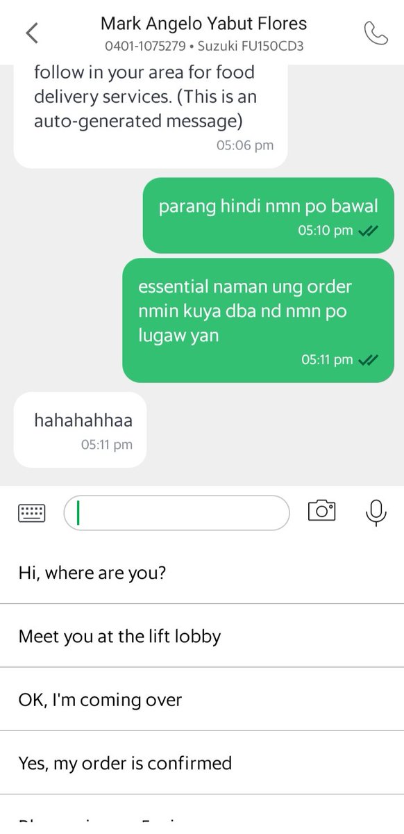 cateblanchettph's tweet photo. I told kuyang grab na ung order ko hindi lugaw so pwde..dbaaa kuya totoo nmn ..natawa xa..
Anyway hirap mag grab food today ..๐คฆ dmi kung try sa ibat ibang resto
#LUGAWESSENTIAL https://t.co/nQ96nkdMr5
