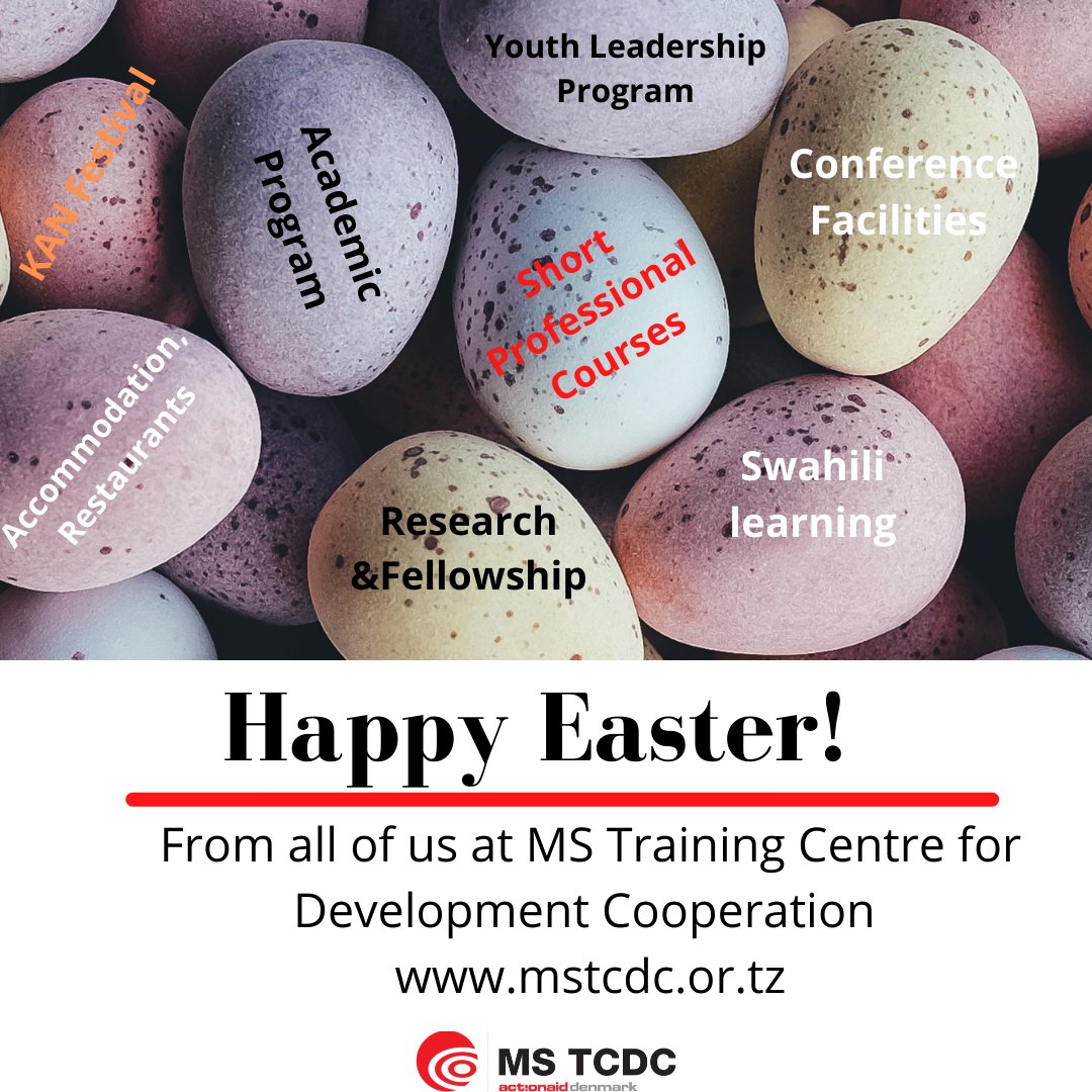 MSTCDC's tweet photo. Happy Easter from all of us at MS TCDC. #mstcdclearning #mstcdc #learning #developement #professionaldevelopment #Easter2021 #Tanzania #holidays @YouLeadSummit @ActionAidT https://t.co/0da06pj7ED