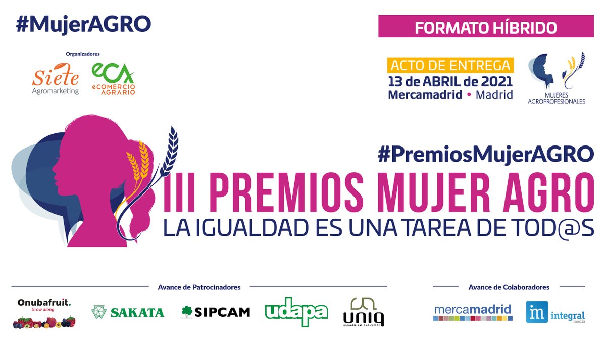 mujeragro's tweet photo. 🍓👉 @onubafruit, empresa líder en la producción y comercialización de frutos rojos en Europa, patrocina un edición más los #PremiosMujerAGRO 👩‍🌾♀️  

Refuerza el compromiso por la #MujerAGRO dentro del sector agroalimentario.

¡Participa! 👇

📝 https://t.co/7t7SdhwNLD https://t.co/C82PLZexa9
