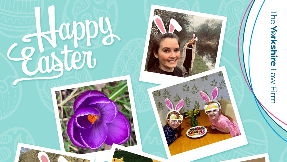 IsonHarrison's tweet photo. Our #YorkshireLawFirmChallenge team would like to wish everyone a very Happy Easter 🐰🐣 https://t.co/37qsCgyPVm