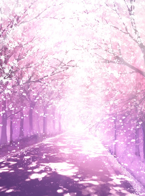 桜落の春道。
一起陷入这粉色的春天。 