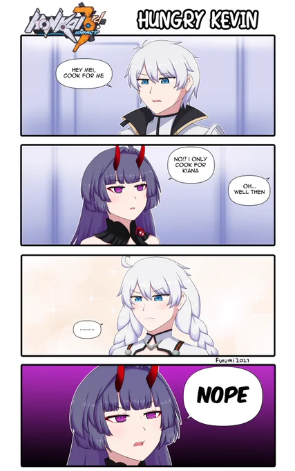 Honkai Impact FanComic: 
Hungry Kevin.
#HonkaiImpact3rd 