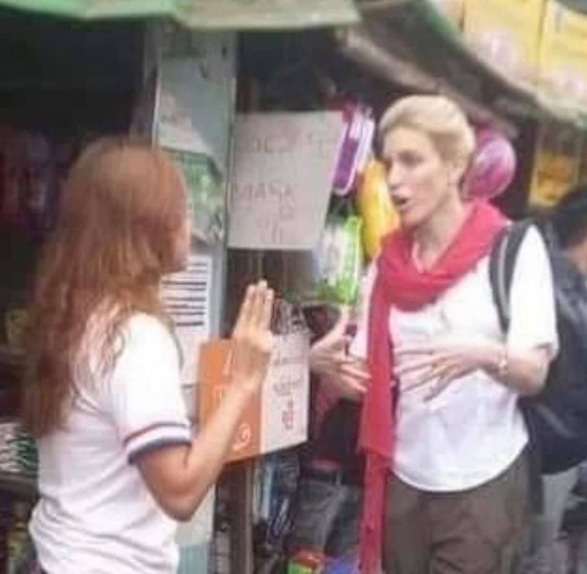 kyawhsanhlaing1's tweet photo. “A young girl and another one were arrested by Junta after @clarissaward of @CNN interviewed them around 2:45 pm today in Yangon” local media reports 
#WhatsHappeningInMyanmar https://t.co/0ImDbyJt9v