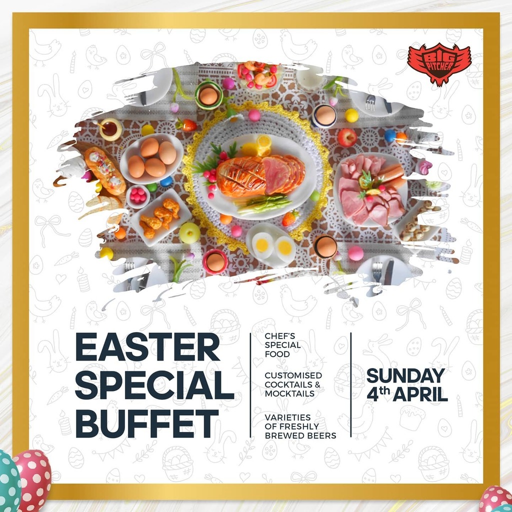 Easter is a time of prayers, get together and rememberence. Make this Easter memorable with our attractively priced special Easter Buffet at Big Pitcher. May the spirit of the Holy season bring joy and good bives to your life. 
.
.
.
.
#easter2021 #easterbuffet #eastereggs #…