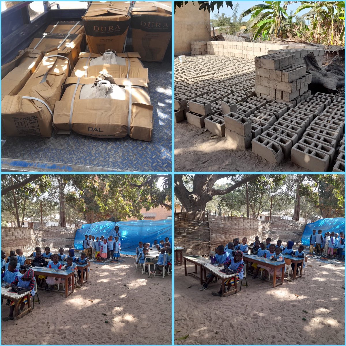 Hoera!! Het toiletgebouw is klaar met 5 wc’s en een douche. De laatste wc’s zijn net geplaatst. Nu de stenen laten drogen voor de aanbouw van twee lokalen. Het aantal kleuters is gegroeid van 65 naar 150. Dank aan alle sponsoren!! @RDKentalis <a href="/Passend_Onderw/">Passend Onderwijs</a>