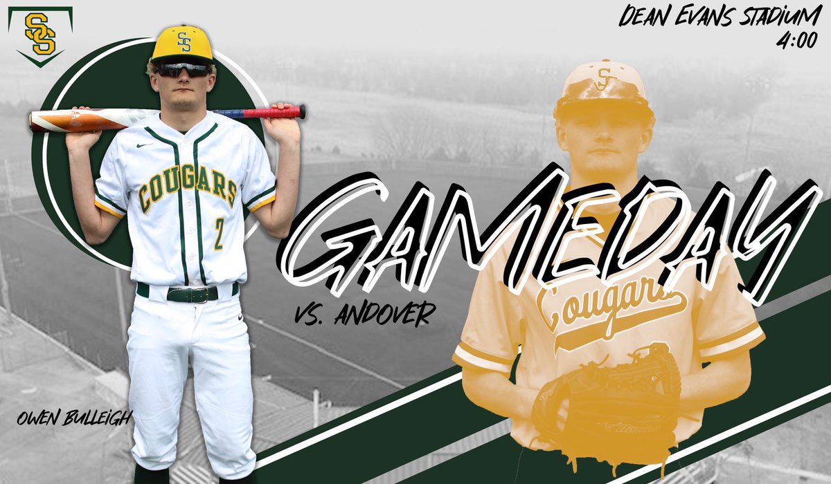 BaseballSalina's tweet photo. GAMEDAY
#OpeningDay 

🏟| Dean Evans Stadium
⚾️| @BaseballAndover 
🆚| Andover High
⏰| 4:00 &amp; 6:00

📱| @SouthCougars 

(📸: @lizzyfrancco) https://t.co/lzvbTuIdKM