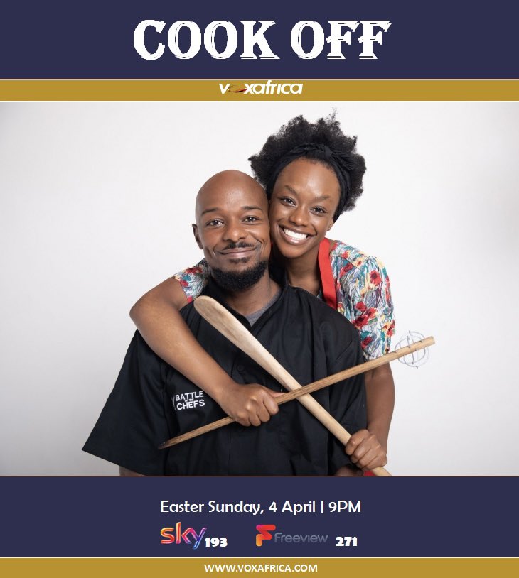 voxafricauk's tweet photo. Zimbabwe's Award-Winning Film 'Cook Off' airs Easter Sunday, 4 April | 9PM
SKY 193 - FREEVIEW 271
Watch Live - https://t.co/ExHH7mLsaL
.
#cookoff #cookoffzim #Zimbabwe #CookOffTheMovie #TendieChitima #TendaiNguni #EugeneZimbudzi #JesesiMungoshi #BattleOfTheChefs #VoxAfrica https://t.co/DprRFdoIAh