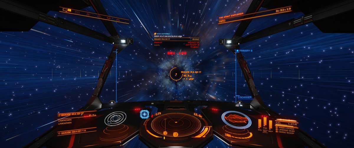 Finally leaving the #innerorionspur galatic region for the first time! This would mark my first historic visit out of the most populated galactic region! #InnerScutumCentaurusArm here I come! #coloniaconnectionhighway #EliteDangerous