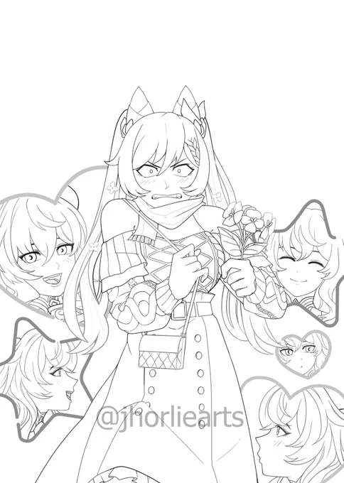 i remember someone telling me that i should try getting rid of my lineart. i did give it a try but the artwork never felt like mine. i returned to doing lineart and it felt right besides it's my most favorite part of the process.✨

here's some lineart appreciation post! my pride 
