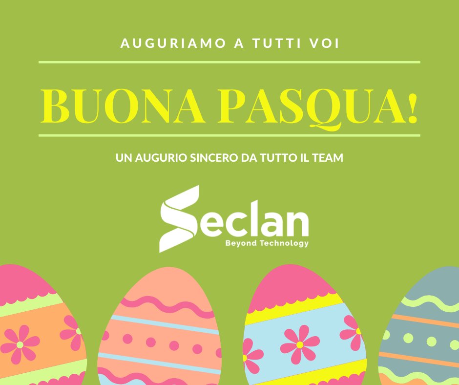 SeclanSrl's tweet photo. Dopotutto è #Pasqua! I nostri migliori auguri!
#seclan #beyondtechnology https://t.co/ha2pJQO9fc