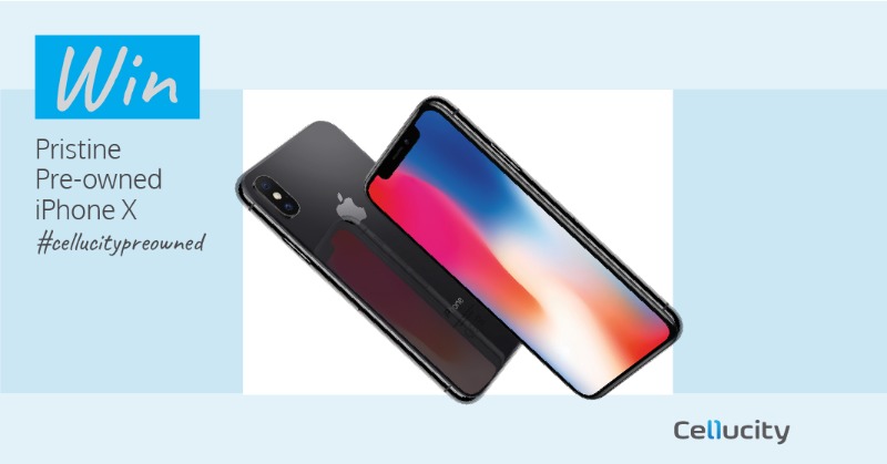 Cellucity's tweet photo. Stand a chance to WIN a Pristine Pre-owned iPhone X 256GB valued at R8999.

Here’s how to enter
1. Find the secret question here -> https://t.co/8143jCZh2n
2. #cellucitypreowned on this post &amp; share with friends.

Closes 2/4/2021. The winner announced 4/4/2021. T's &amp; C's apply.