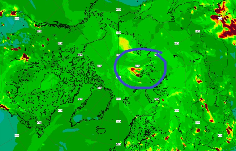 peakaustria's tweet photo. In den nächsten Tagen wird es wieder in der Arktis extrem heiß und die Methan Lecks sind auch deutlich zu sehen #shakhova #methan #arcticheatwave #BOE https://t.co/pwFgOJp8Dc