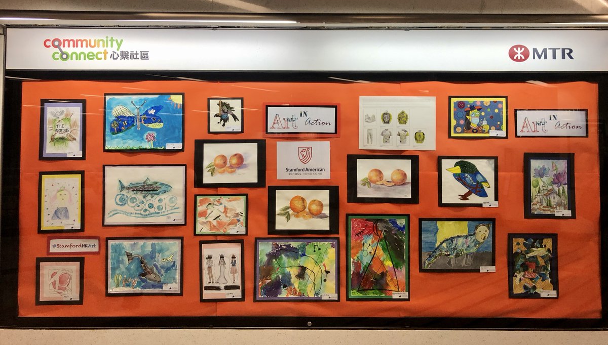 StamfordHK's tweet photo. Happy Spring Holiday! Stamford is proud to have our student’s artwork showcased in Whampoa MTR station. Be sure to visit and check out the work of our talented students!
#StamfordHK #Art #StamfordHKart #creativity #creative #MTR #Whampoa #wholechilddevelopment https://t.co/Y1BJW3lLba