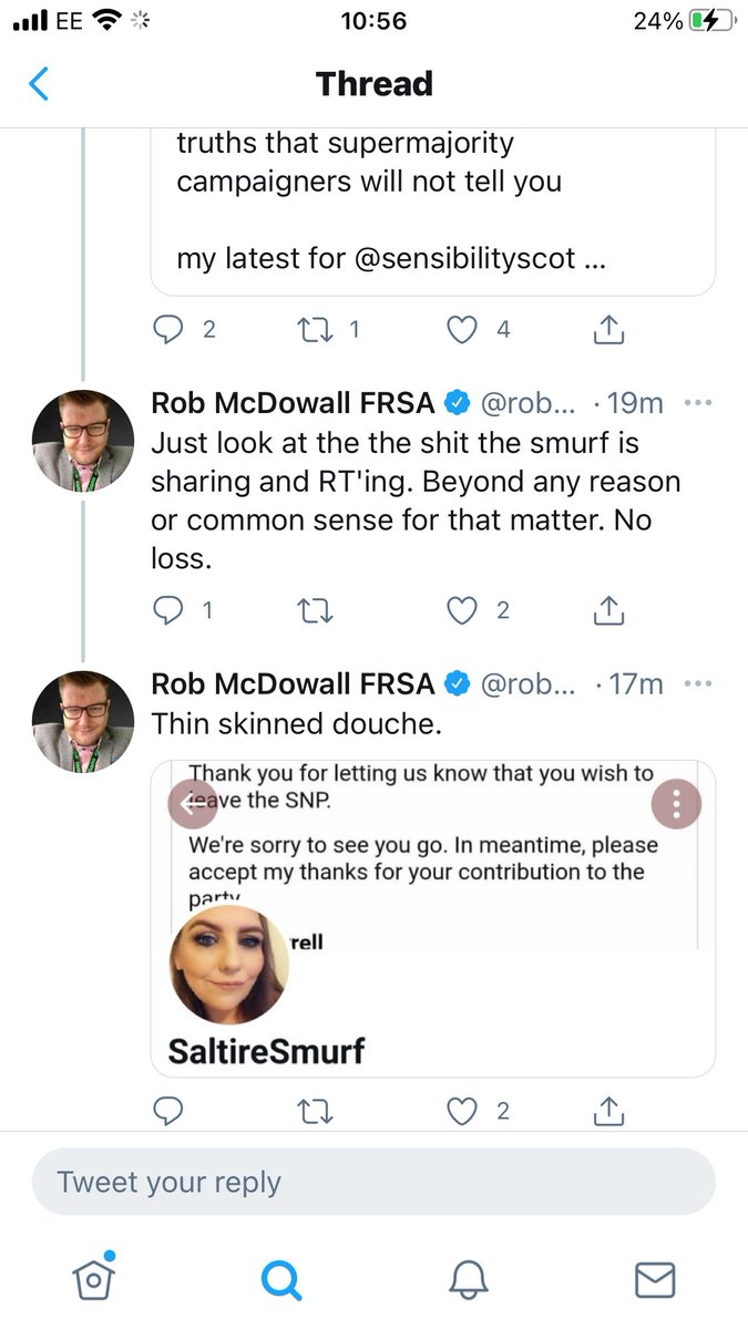 SaltireSmurf's tweet photo. Followed this guy for years on my old pro SNP twitter .. seems to wanting to cause a cult pile on .. 🙄🙄🙄 https://t.co/gsklzTMl1e