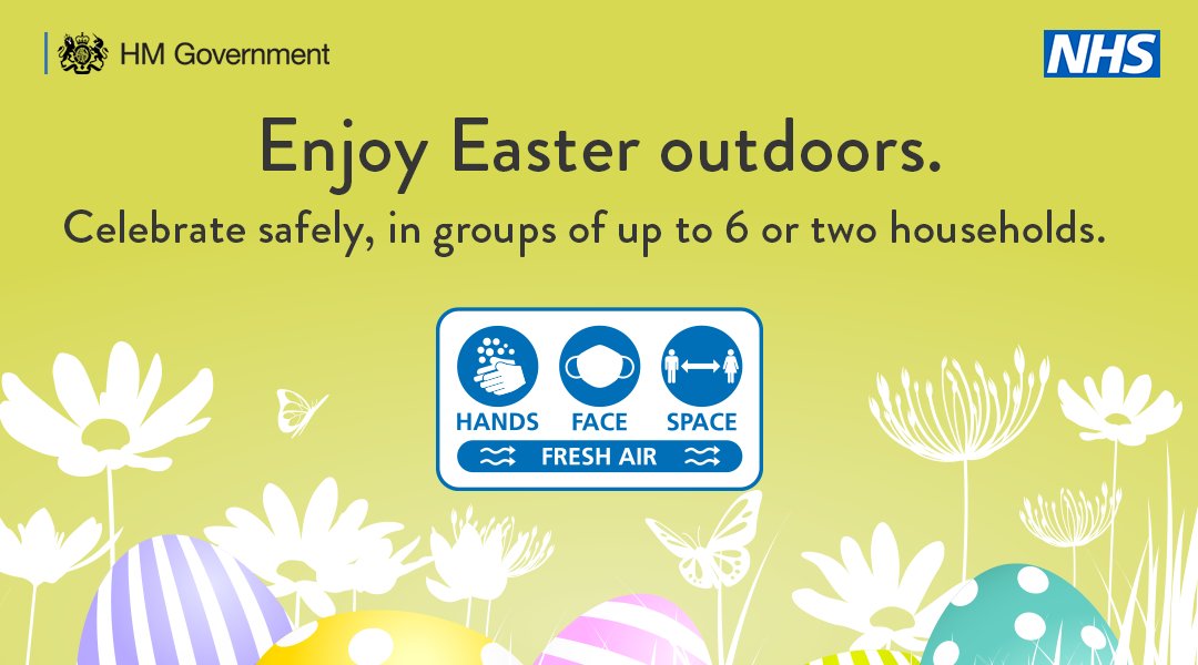 Enjoy Easter outdoors. Celebrate safely, in groups of up to 6 or two households.