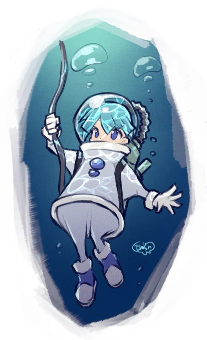 誰かを決めないで描き始めたので架空のぷよクエキャラになってしまった 