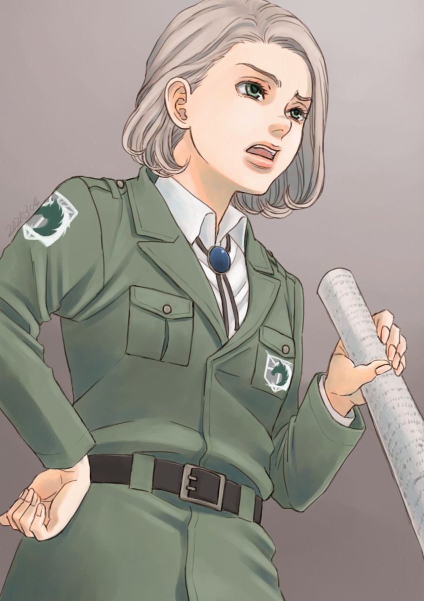 進撃の巨人 お客さん その子は お触り厳禁なんですけど 進撃の巨人 Aot ヒッチ 勝ののイラスト