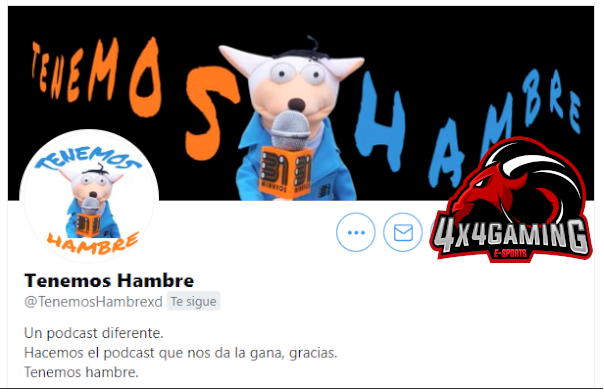 4x4Gaming's tweet photo. Nuestro patrocinador para la COPA a partir de ahora será, nada mas y nada menos que @TenemosHambrexd los mejores podcast cuando les da la gana 😎 https://t.co/hI9oNrSzpu