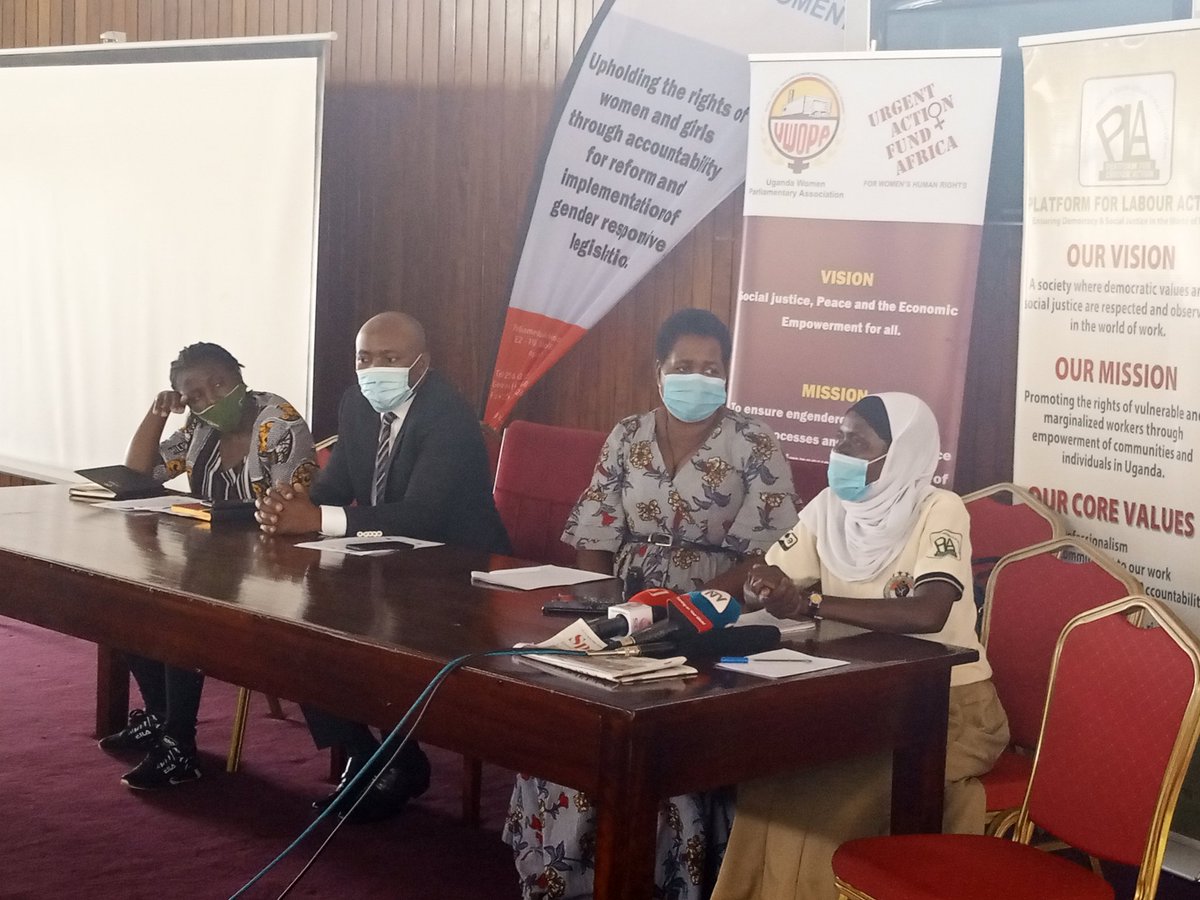 The chairperson <a href="/WorkersUganda/">Domestic Workers Association Uganda Limited(DOWA)</a>  expressing her gratitude to <a href="/RebeccaKadagaUG/">Rebecca Alitwala Kadaga</a> and the 10th <a href="/Parliament_Ug/">Parliament of Uganda</a> for keeping their promise in passing the Employment Amendment Bill 2019. She also thanked all partners for support rendered. <a href="/GAATW_IS/">GAATW</a> <a href="/Voice_Uganda/">Voice Uganda</a> <a href="/UrgentAct/">Urgent Action Fund for Feminist Activism</a>