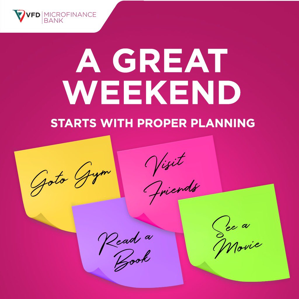 It's "Good Friday" part of your weekend plans should be a detailed spending budget, itinery movement and spending time with family and friends.

Have a Good Friday. 
.
.
.
#vbyvfd #getmore #domore #downloadvbyvfd #goodfriday
