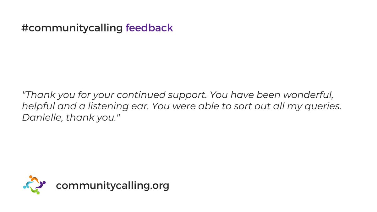 commcallni's tweet photo. π #FEEDBACK means a lot to our #communitynetwork
π We're #HereToHelp you get any support you need
REQUEST SUPPORT HERE π https://t.co/JGmrVpZpuq
#communitycalling #supportmatching #health #safety #wellbeing #basicneeds #peersupport #professionalsupport #communitysupport https://t.co/44HZPNr5Kk