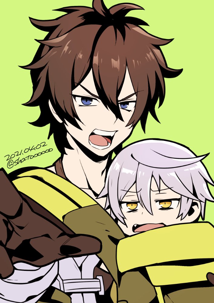 「#一番目にリプきたキャラを幼児化し二番目にリプきたキャラにだっこさせる 
一番目」|斜塔のイラスト