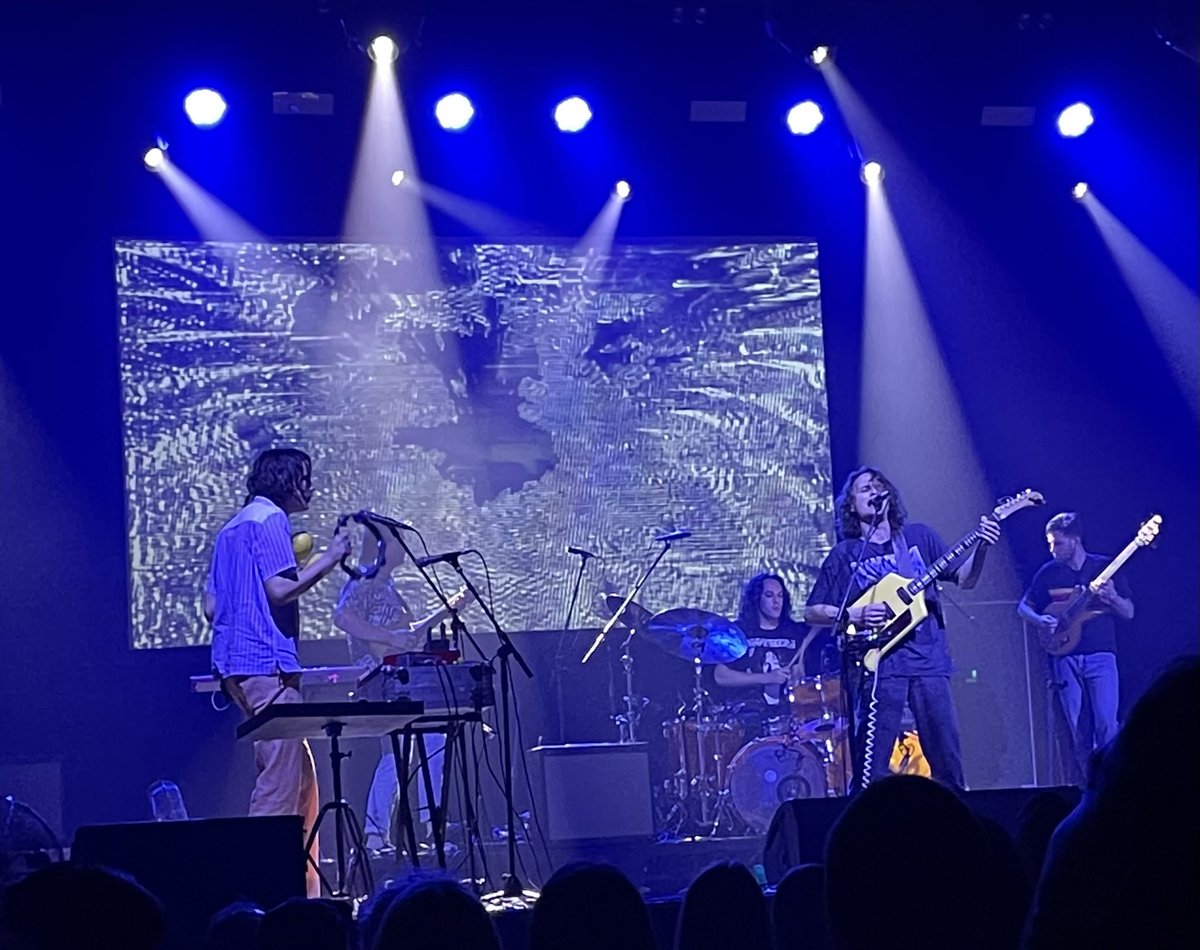 onlyinadelaide's tweet photo. Can confirm @tfs_theband &amp; @kinggizzard are still the best live double act in Oz music. Yes, it was weird to be sitting down, but so bloody amazing to feel the full force of their tunes in our peep and ear holes again at the always grand @ThebbyTheatre https://t.co/Or4SSpjxbt